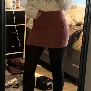 Charlotte Russe Burgundy Mini Skirt